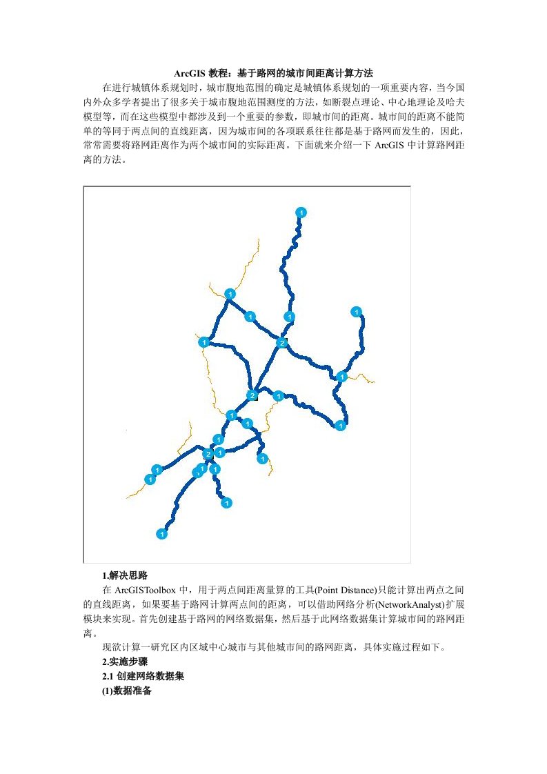 ArcGIS教程基于路网的城市间距离计算方法