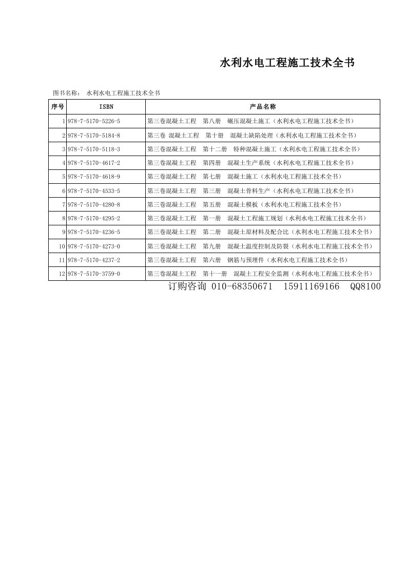 水利水电工程施工技术全书