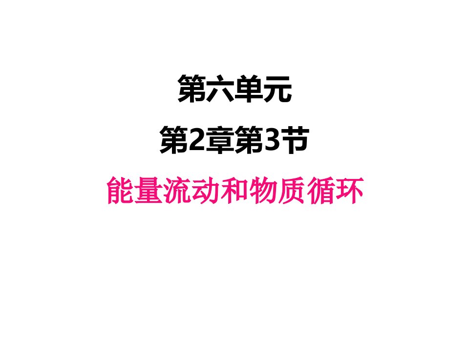 济南版八年级下册生物课件能量流动和物质循环市公开课一等奖市赛课获奖课件