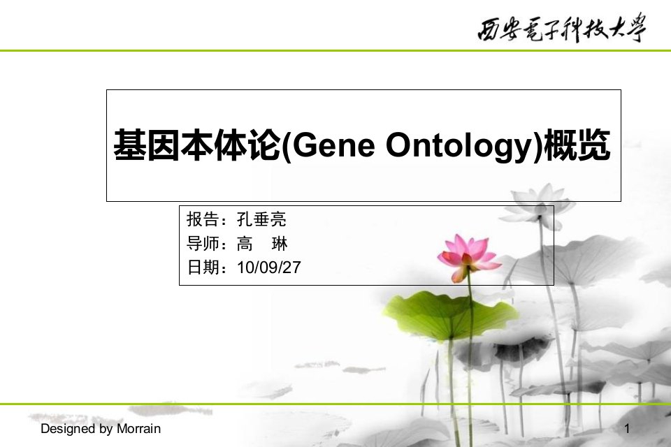 基因本体论GeneOntology概览