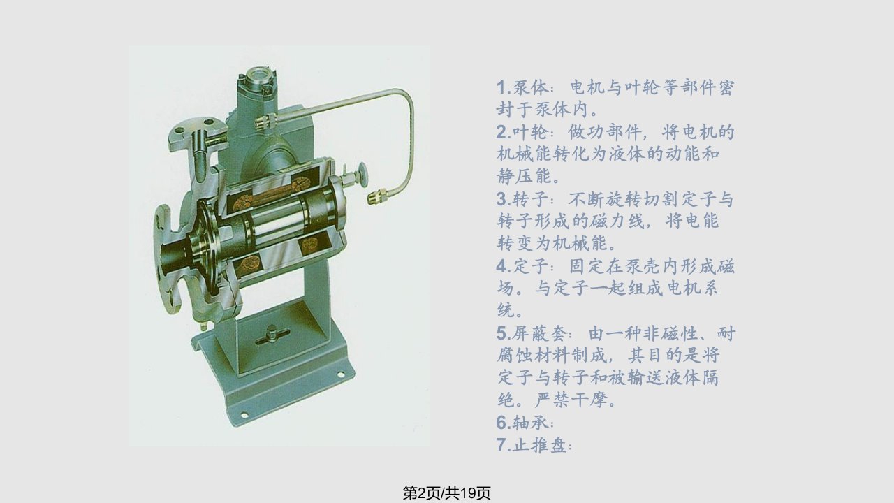 屏蔽泵的原理结构及应用课件