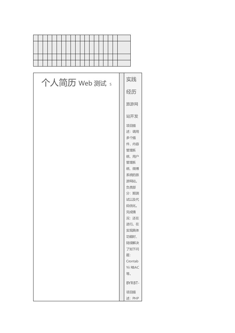 旅游网站开发wed测试个人求职简历求职报告个人简历模板范本p