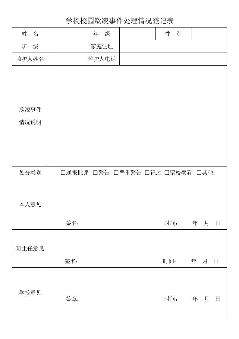 学校欺凌事