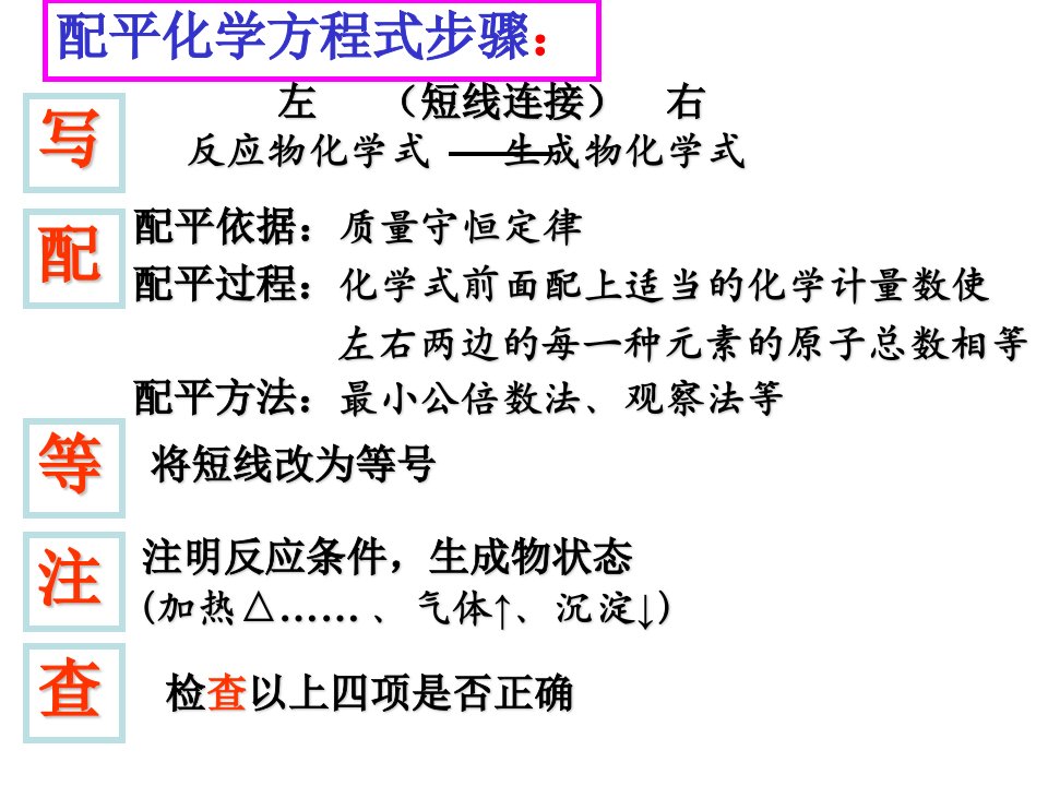 451化学根据化学方程式的计算一