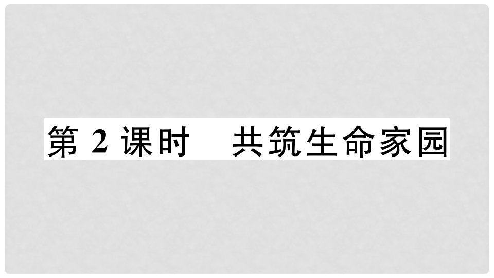 九年级道德与法治上册