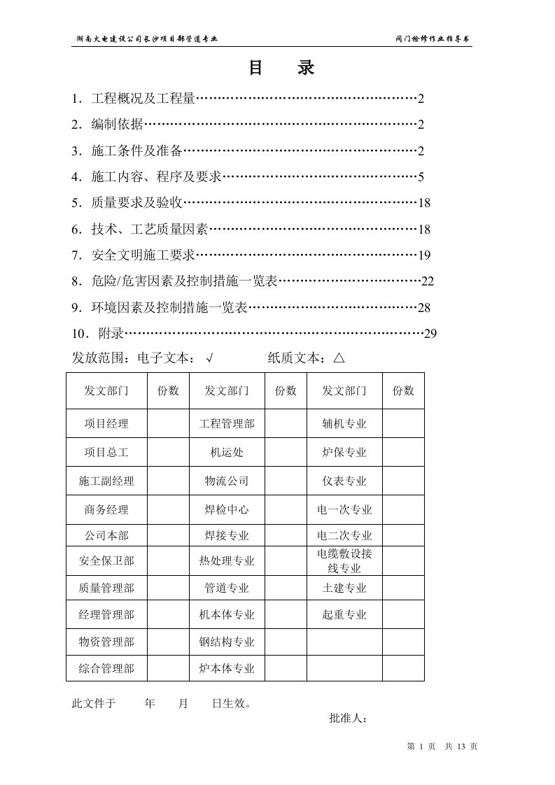 阀门检修作业指导书