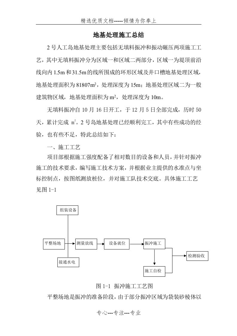 无填料振冲工艺总结(共6页)