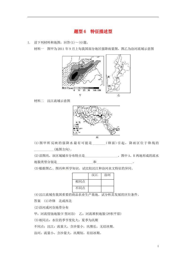 高考地理二轮专题复习