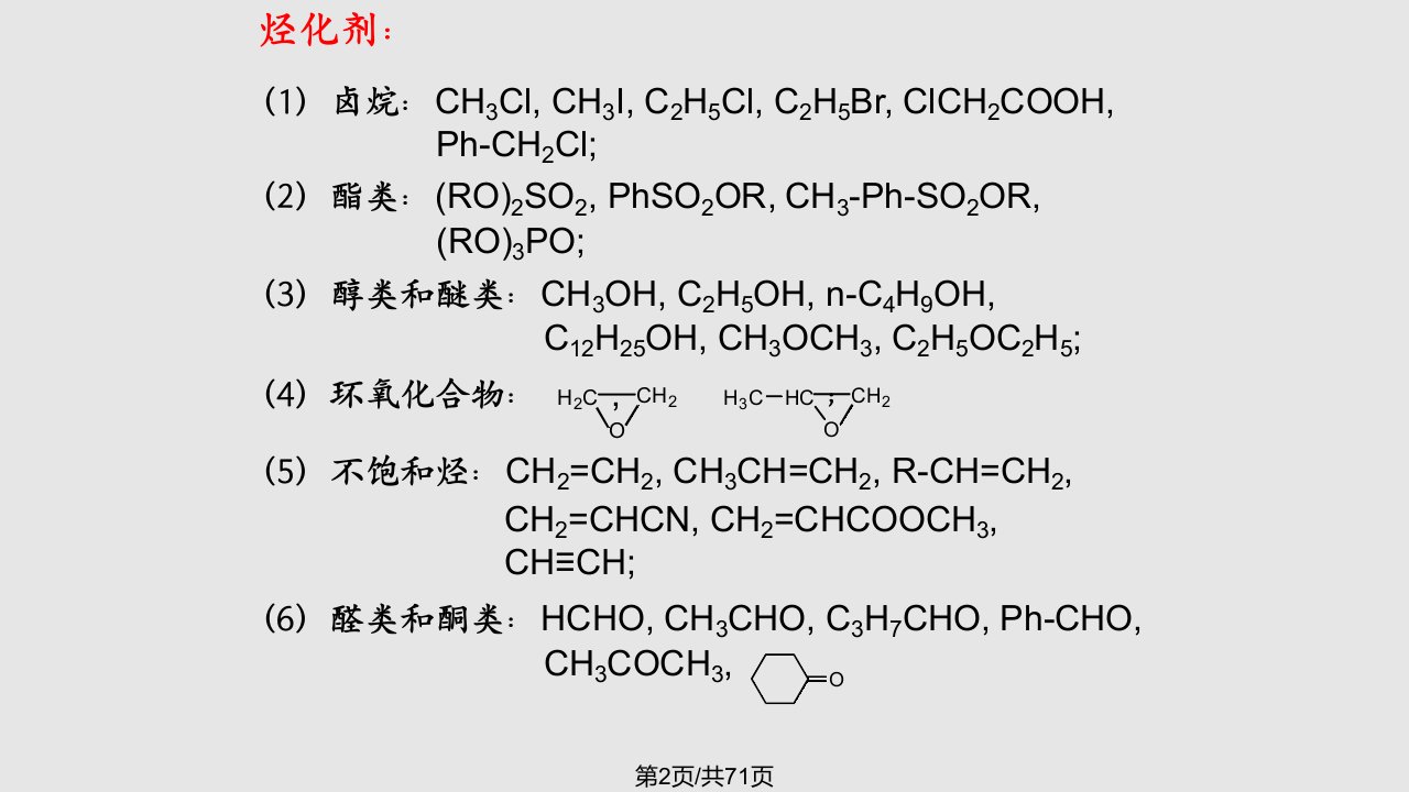 烃化有机单元合成反应课件