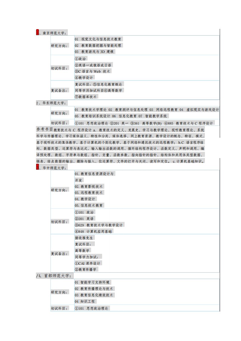 教育技术学考研