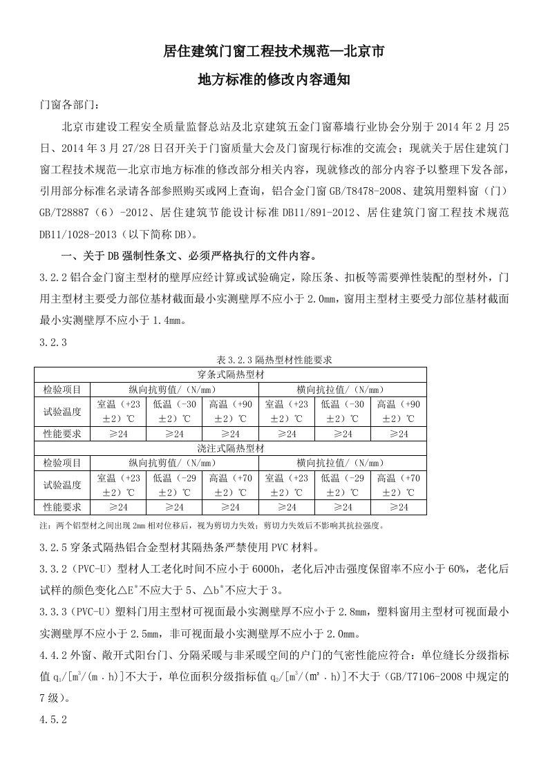 居住建筑门窗工程技术规范