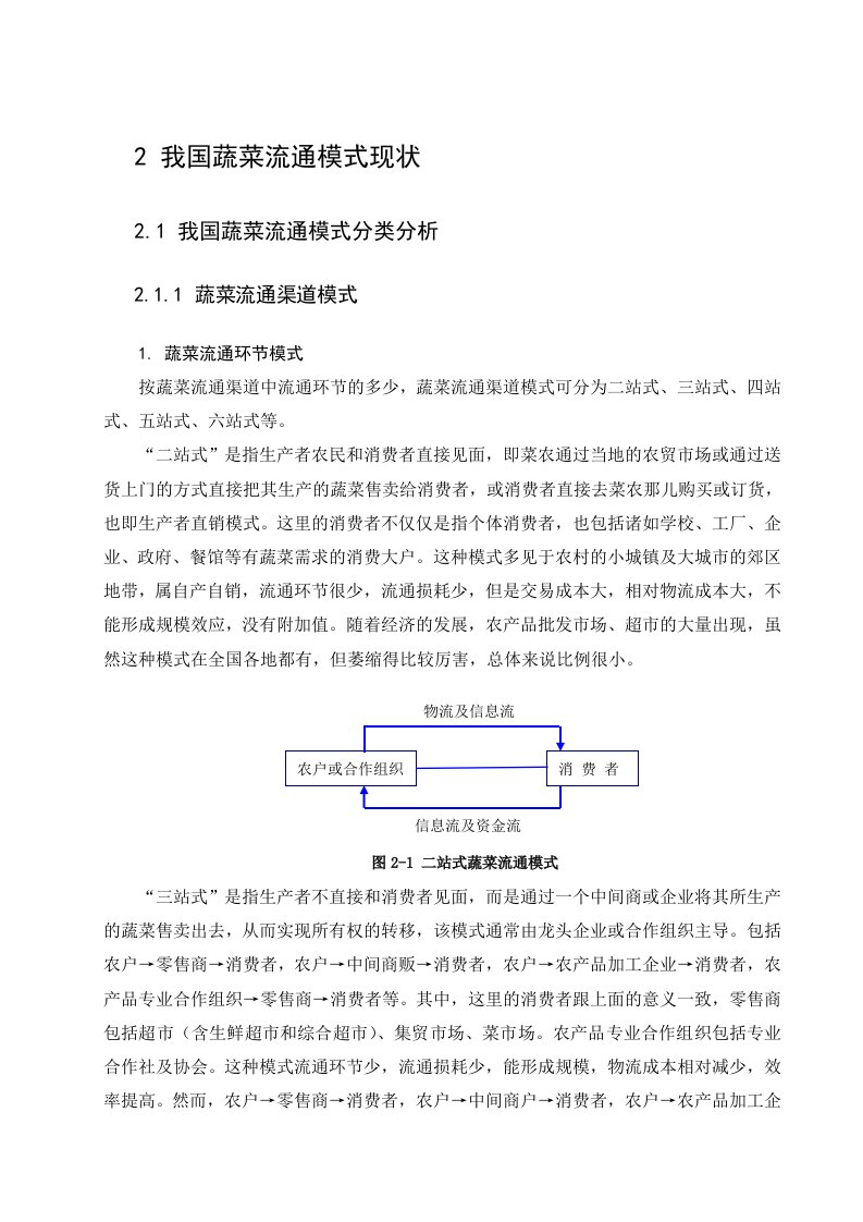 我国蔬菜流通模式现状整理By阿拉蕾