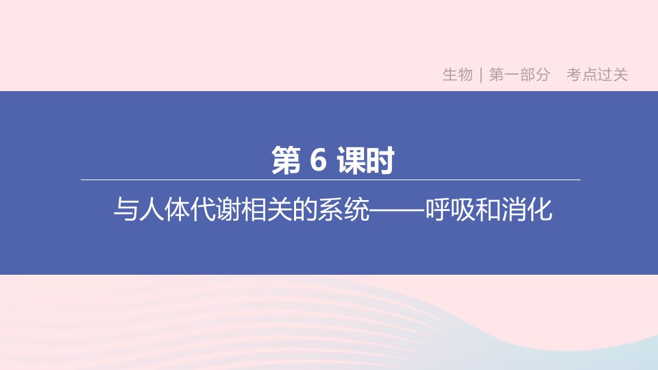 杭州专版2021中考生物复习方案第06课时《与人体代谢相关的系统――呼吸和消化》课件