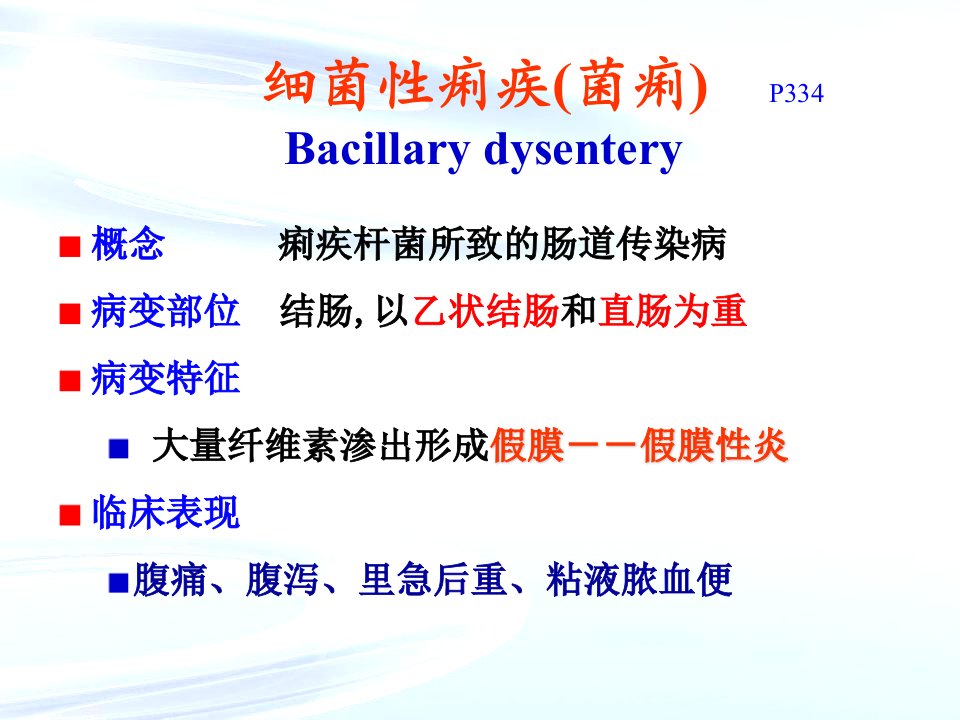 急性细菌性痢疾