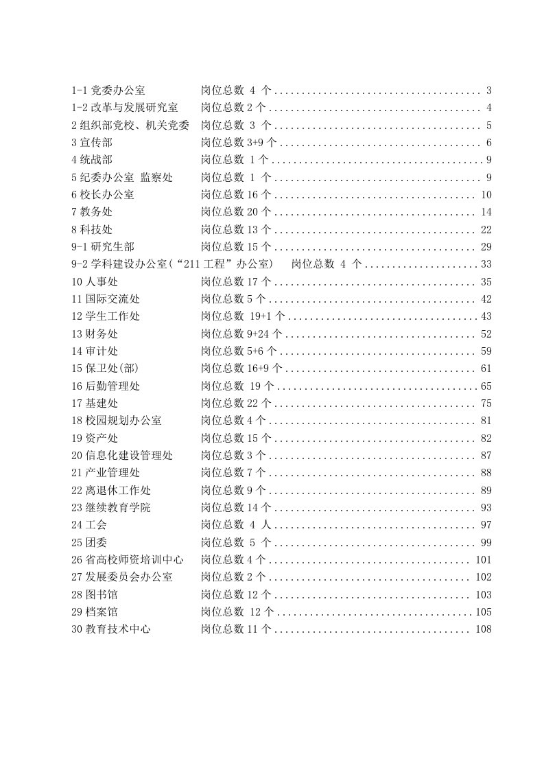 岗位职责-××国际联合发财大学非教学部门设置与岗位职责说明