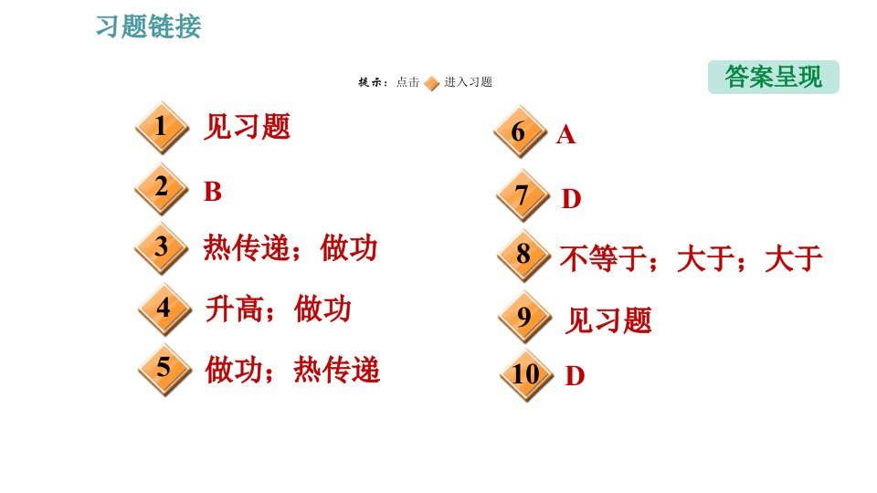 沪粤版九年级上册物理习题课件第12章12.1认识内能