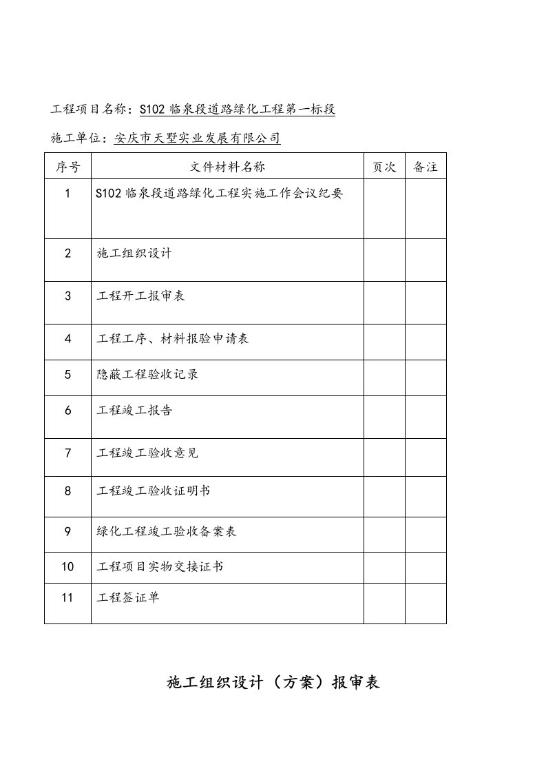 绿化工程技术交底