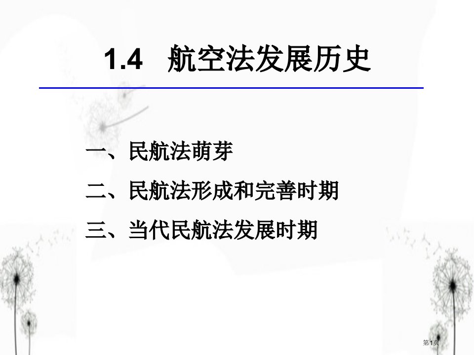 民航法的发展历史名师公开课一等奖省优质课赛课获奖课件