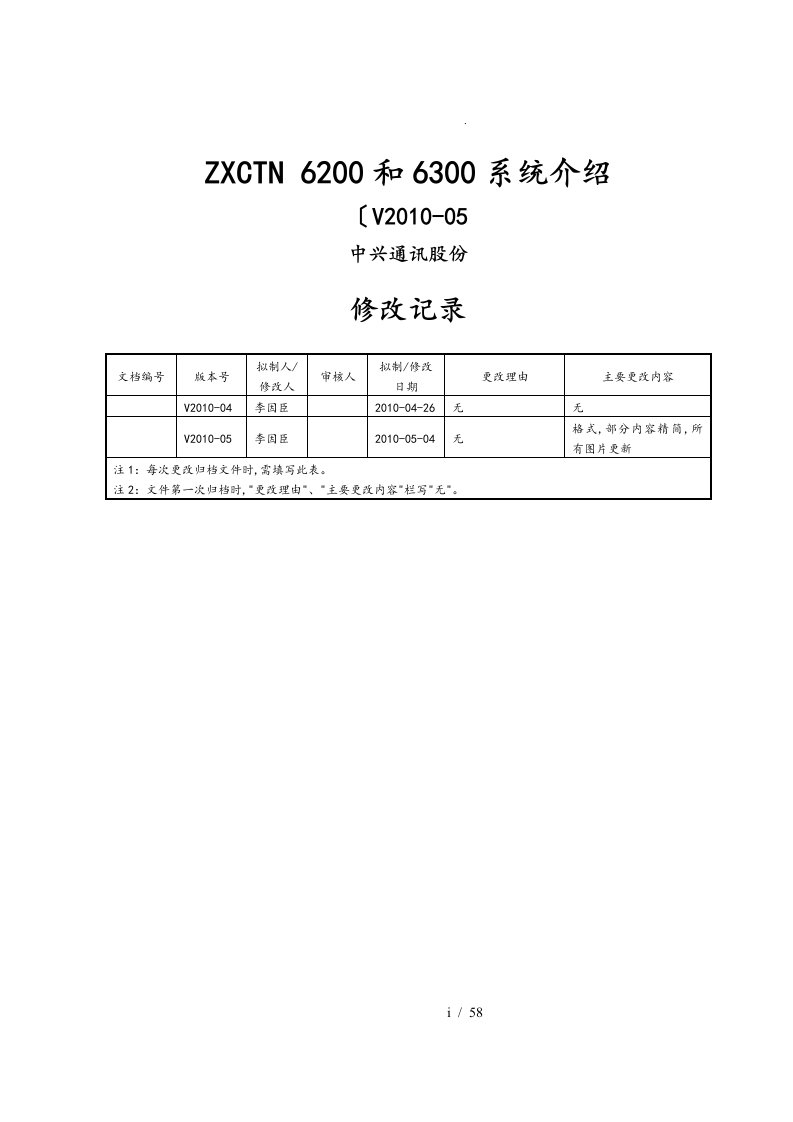 ZXCTN6200和6300系统的介绍