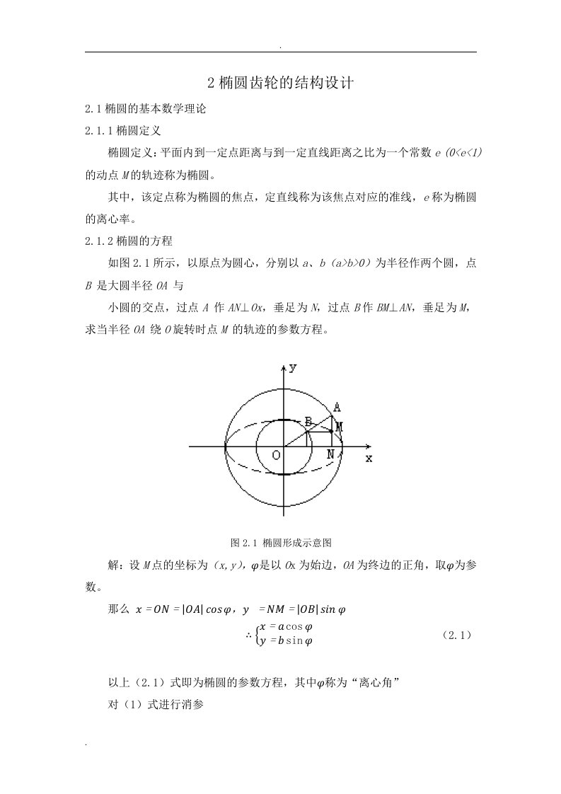 非圆齿轮的结构设计