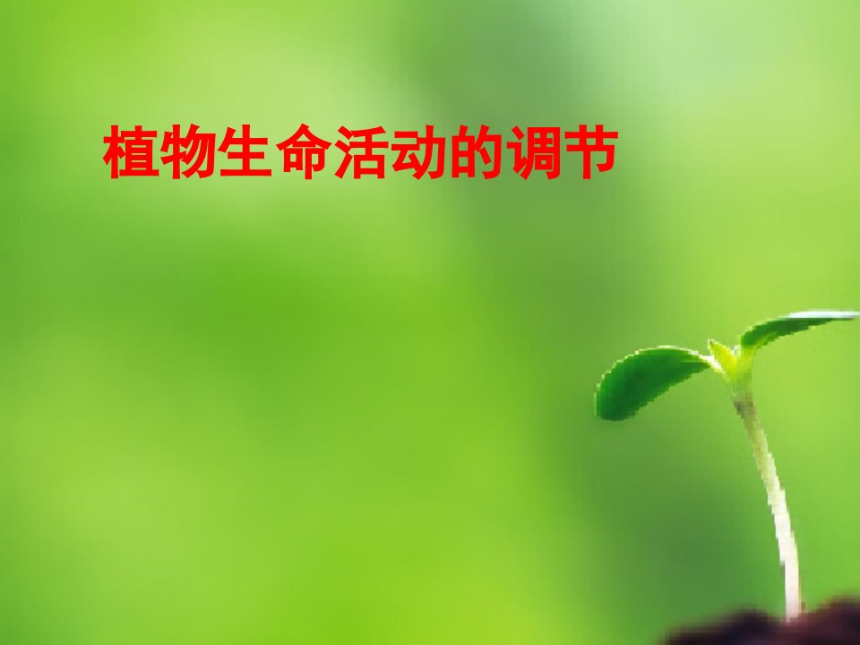 人教版高中生物植物生命活动的调节精品课件