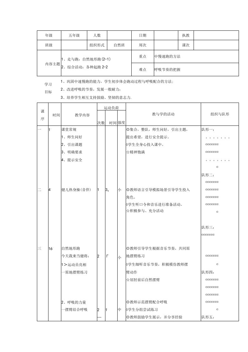 自然地形跑