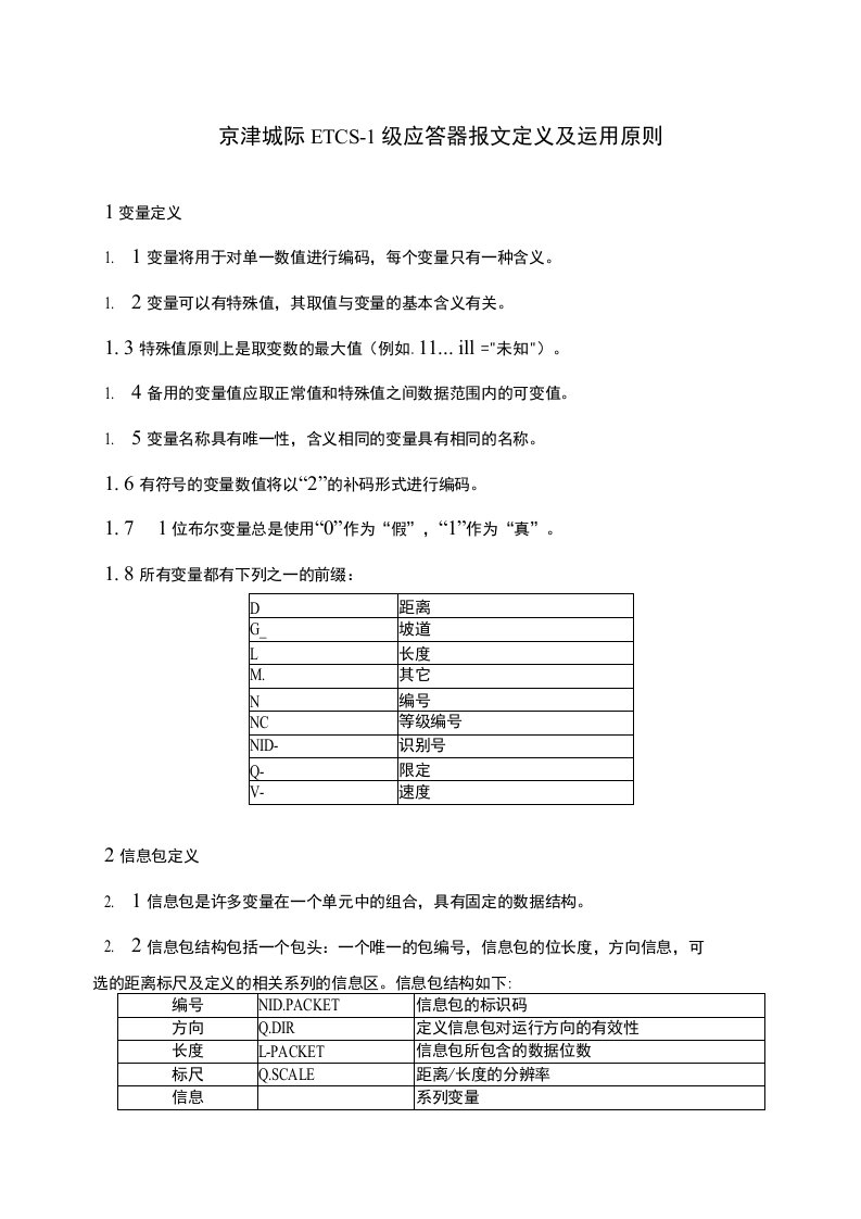 京津城际ETCS-1级应答器报文编制及应用原则V1