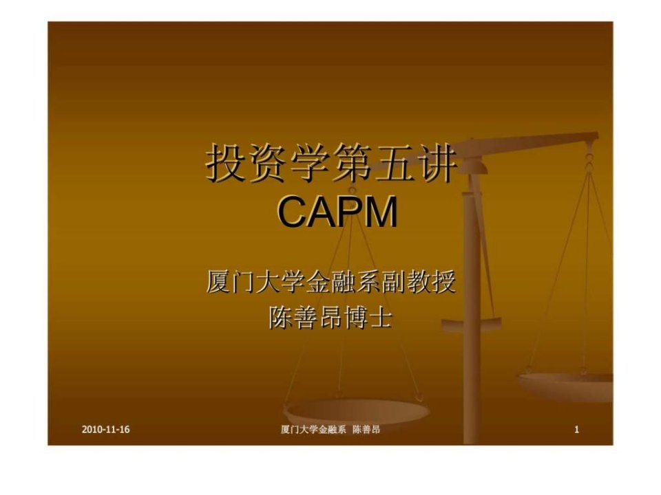 投资学第五讲capm