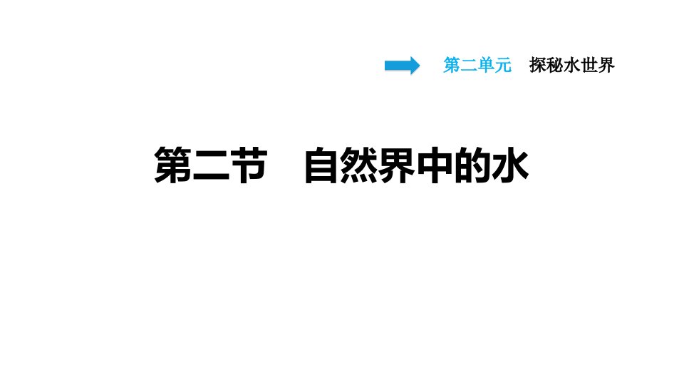 鲁教版九年级上册化学《1自然界中的水》课件