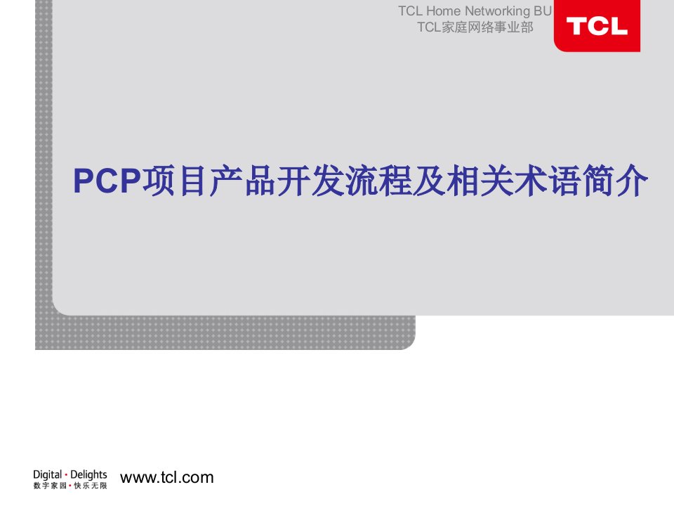 PCP产品开发流程及相关术语简介