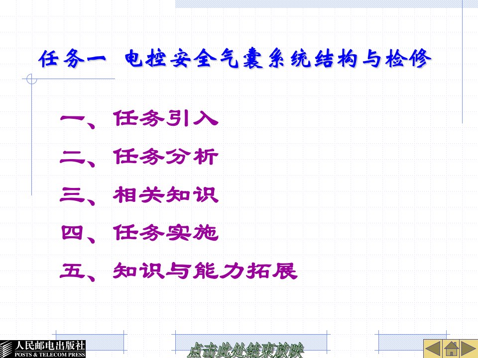 02学习情境二电控安全气囊及安全带系统结构与检修1