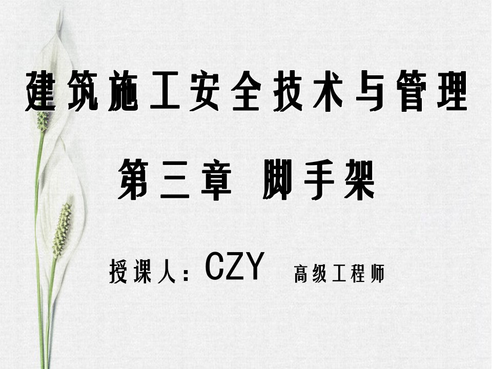 建筑施工企业五大员继续教育培训讲义建筑施工扣件式钢管脚手架安全技术规范JGJ130宣讲课件