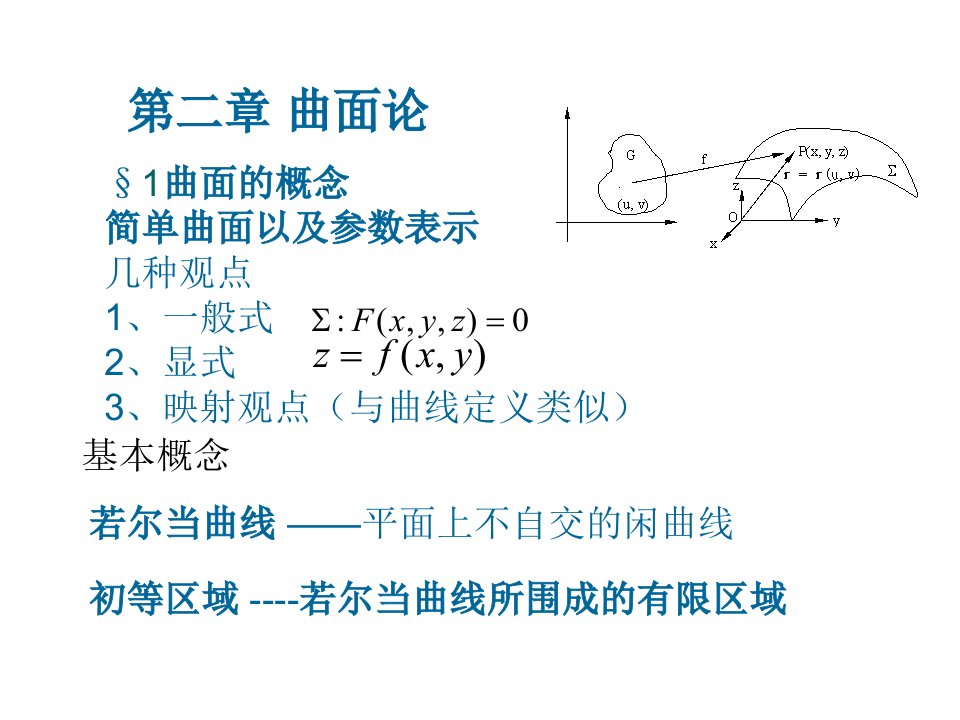 微分几何2-1曲面的概念