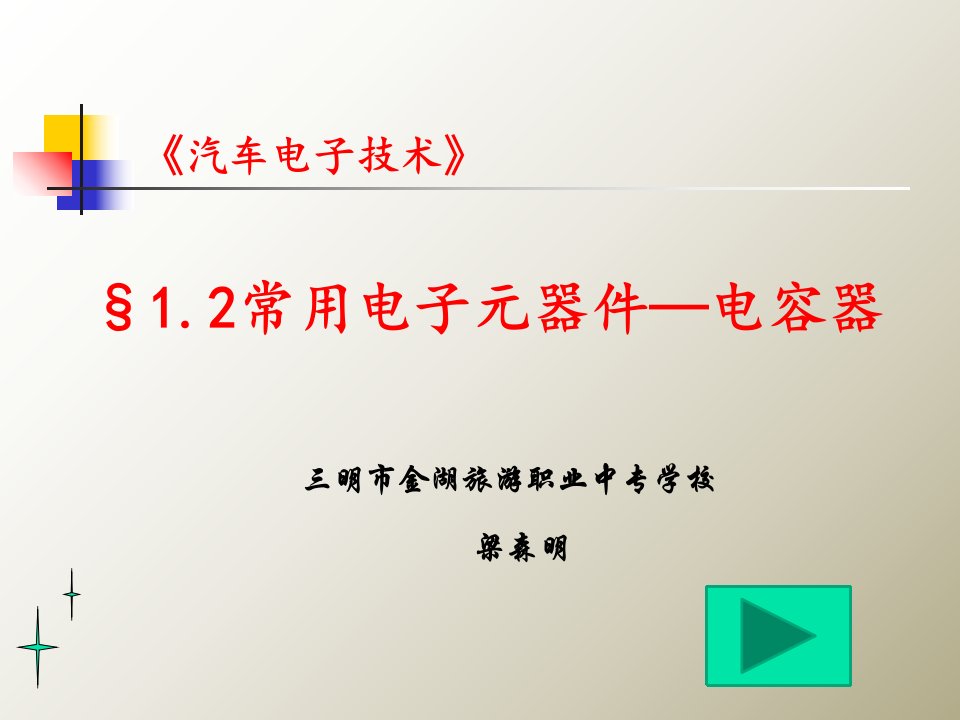 常用电子元器件及其检测电容器课件