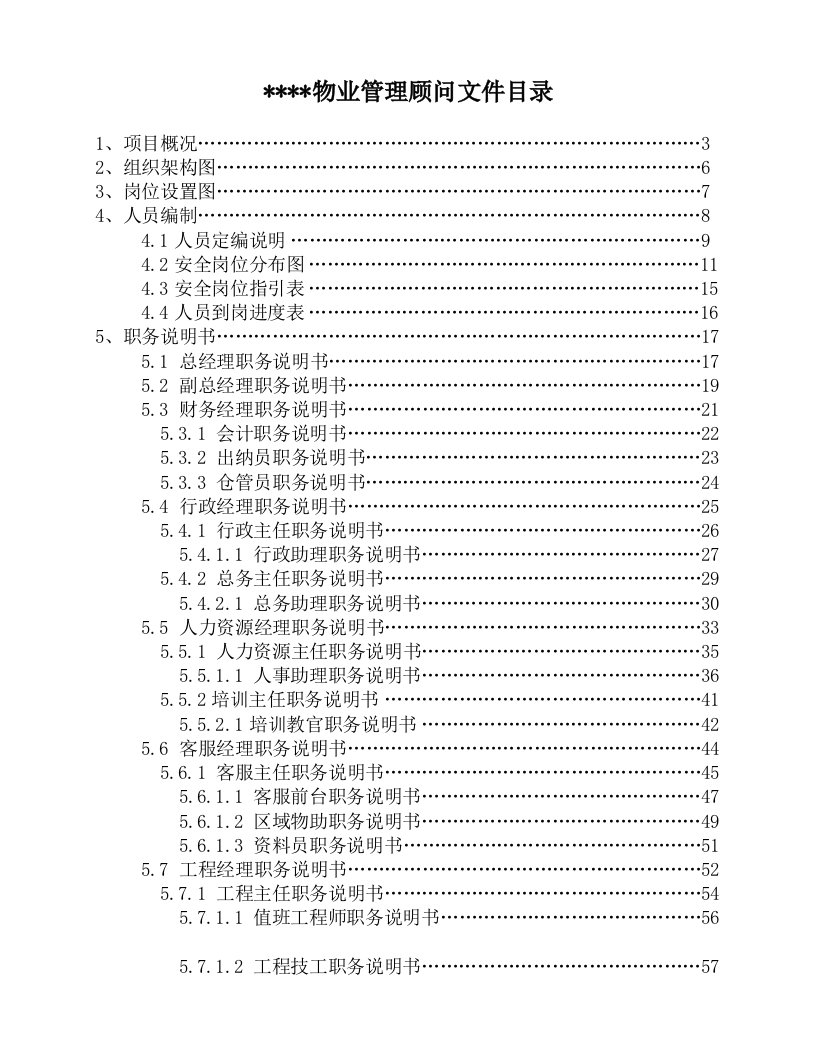 国内知名物业公司对某商城的物业管理顾问