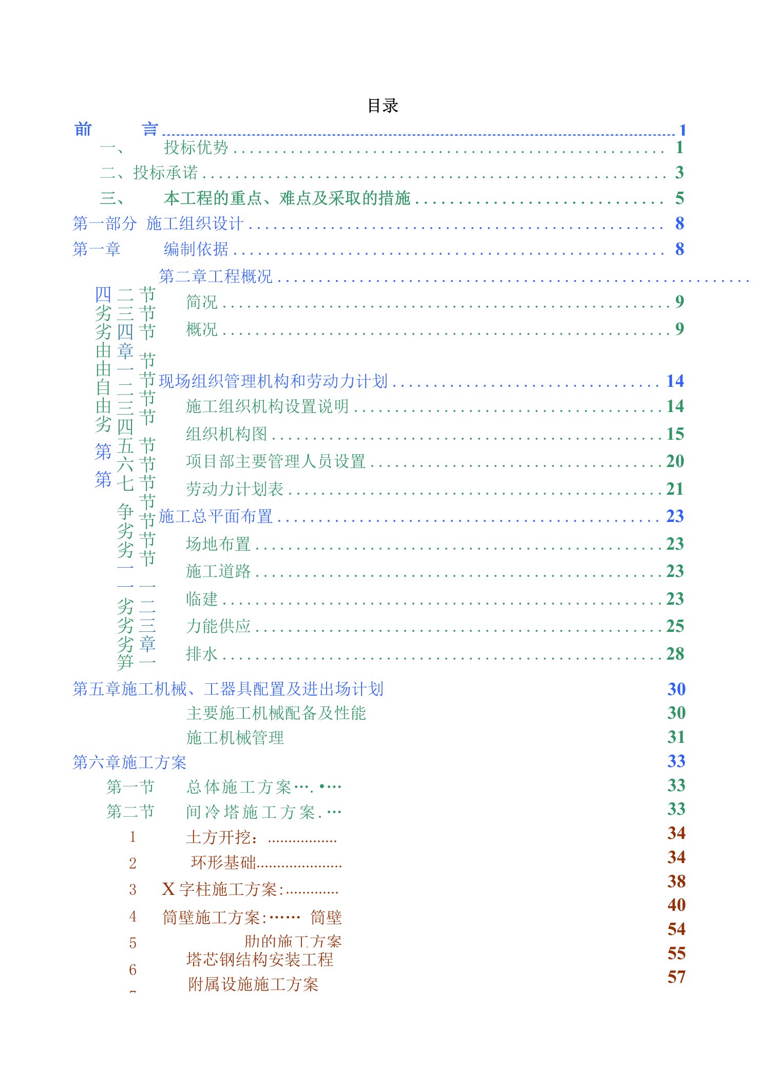 矿区煤电项目建安工程施工组织设计方案（纯方案，260页）