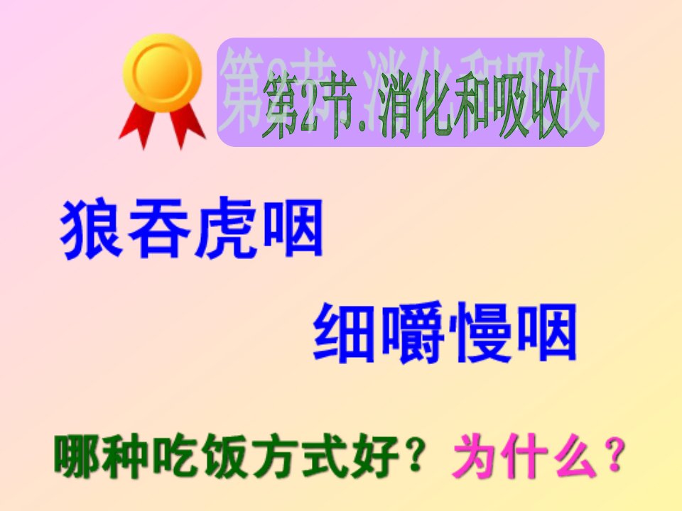 七年级生物下册食物的消化和吸收优秀课件