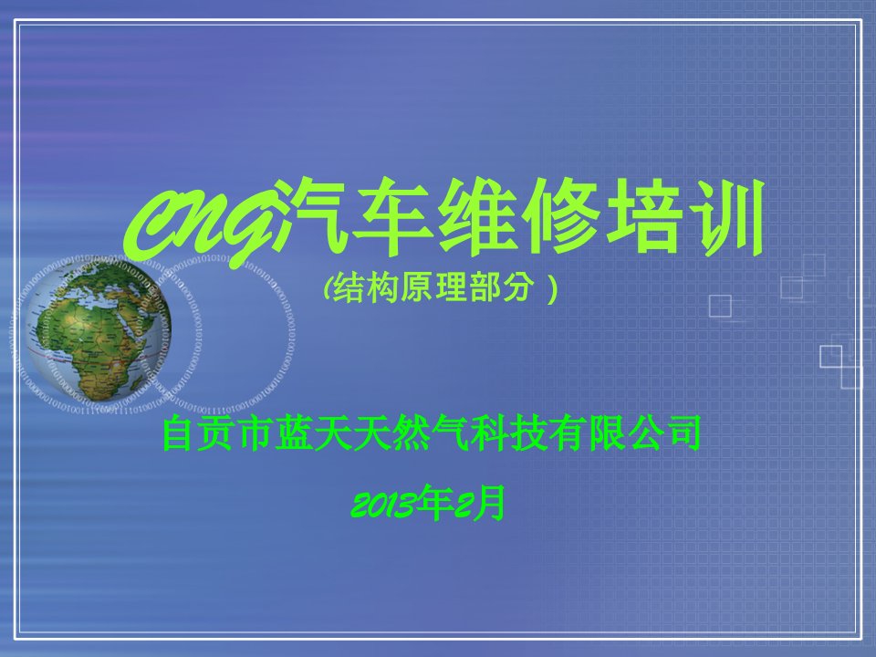 CNG维修从业人员培训教程