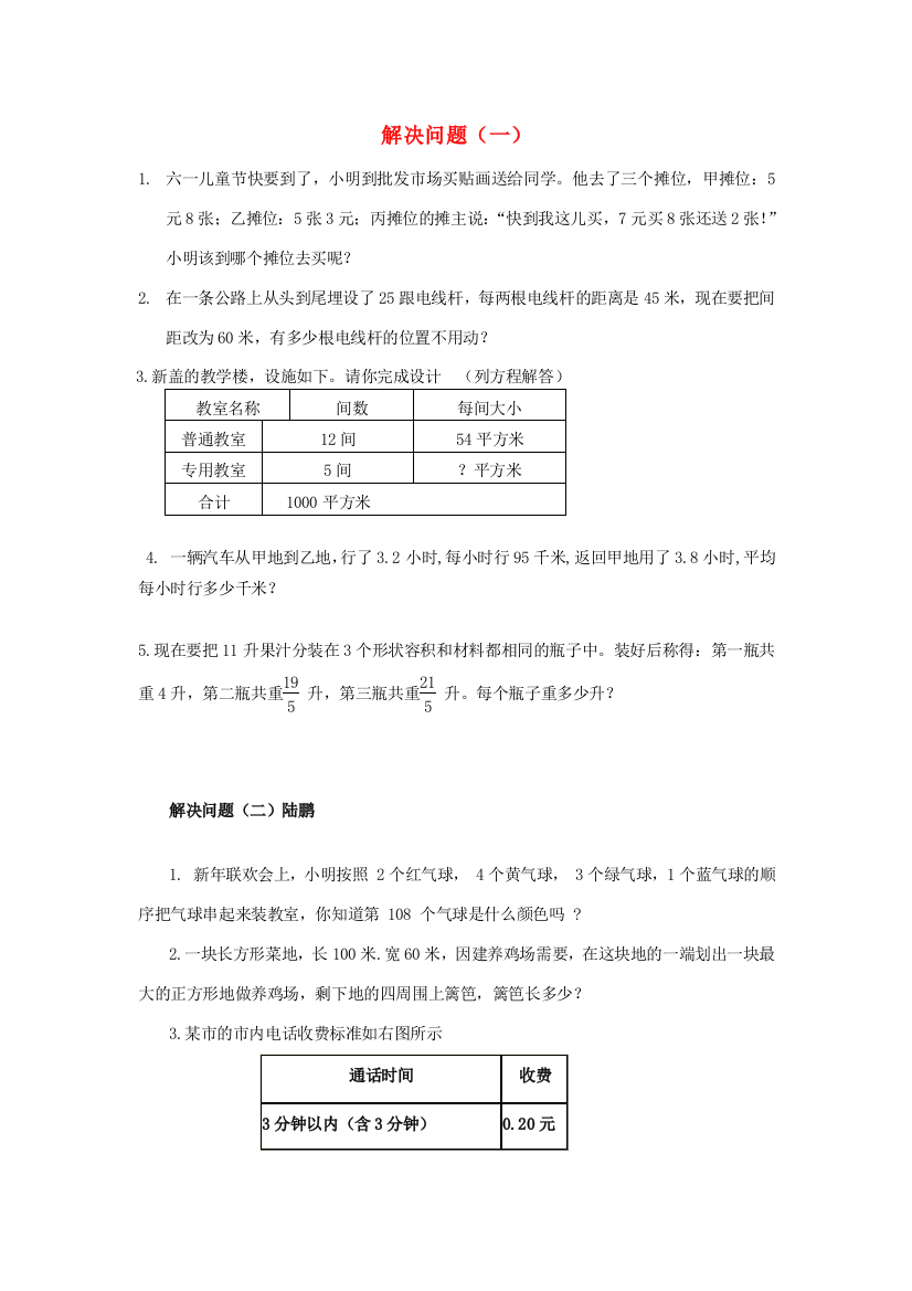 五年级数学下册