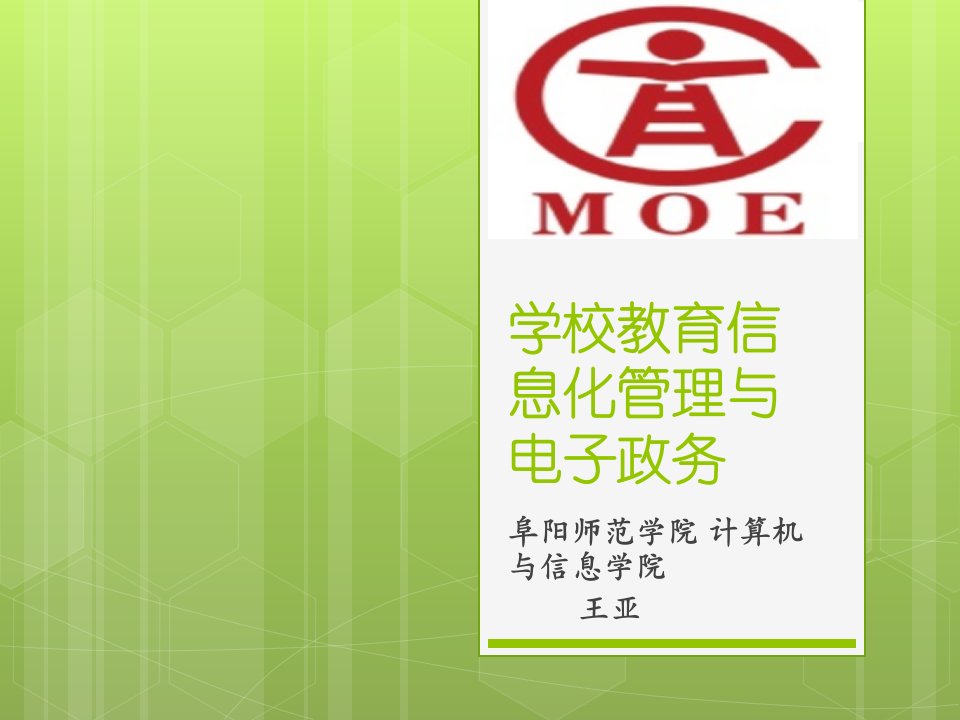 学校教育信息化管理与电子政务(课件)