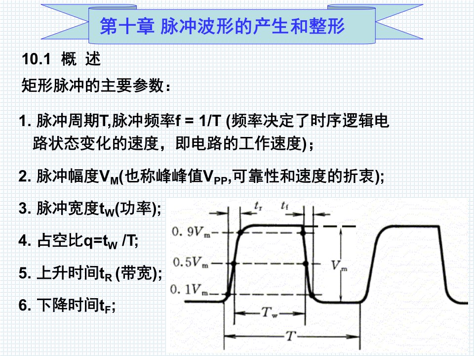 数字电子技术―09第十章脉冲波形的产生和整形课件