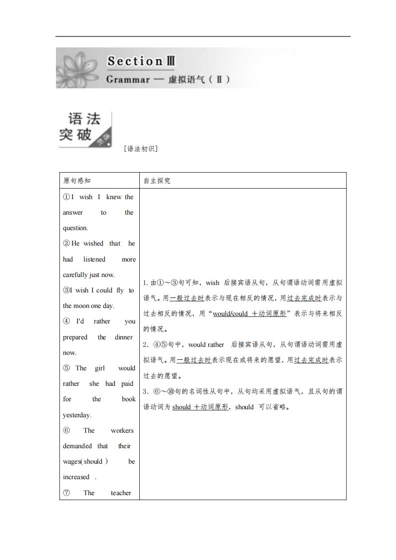 高二英语外研版选修六教学案：Module