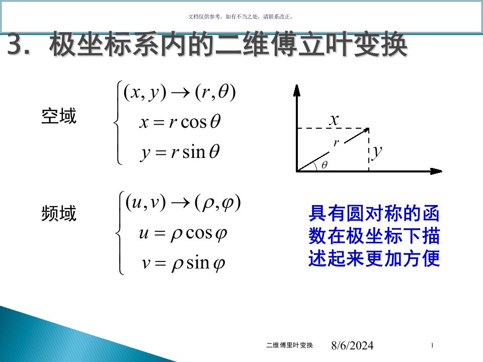 2021年2021年度二维傅里叶变换讲义