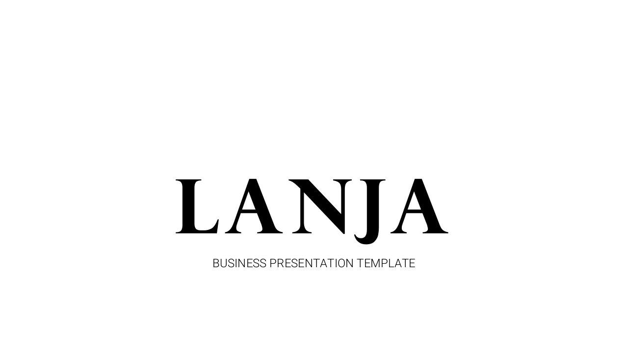 Lanja60页纯黑白高端扁平工作计划方案提报年终总结ppt模板