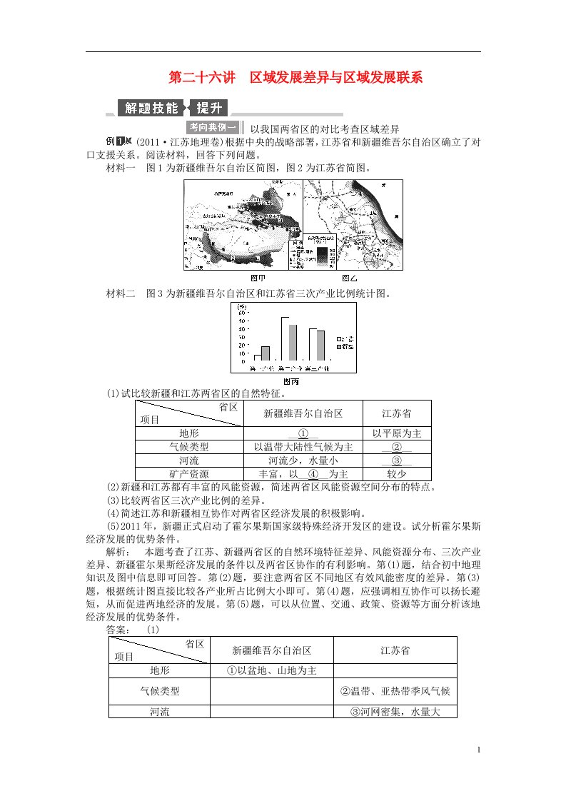 高考地理一轮总复习（解题技巧