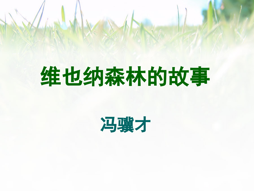 冀教版小学语文六年级下册课件：1《维也纳森林的故事》课件