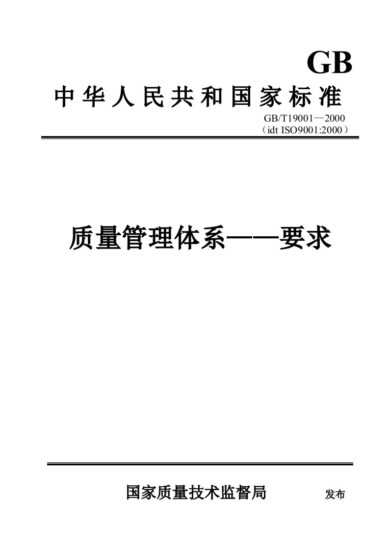 某某股份有限公司质量管理体系要求