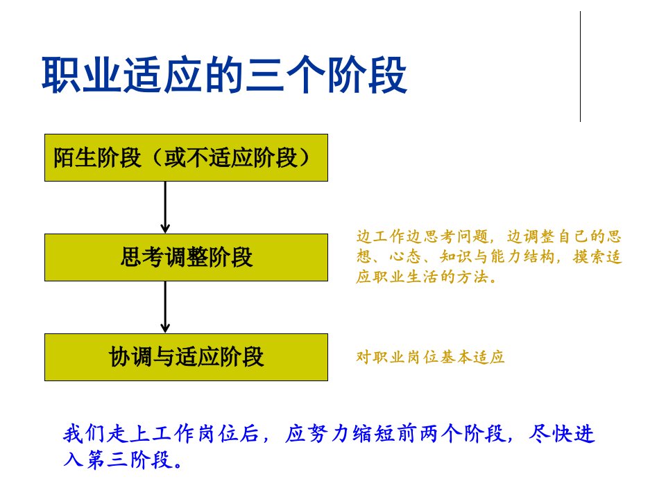 职业适应的三个阶段