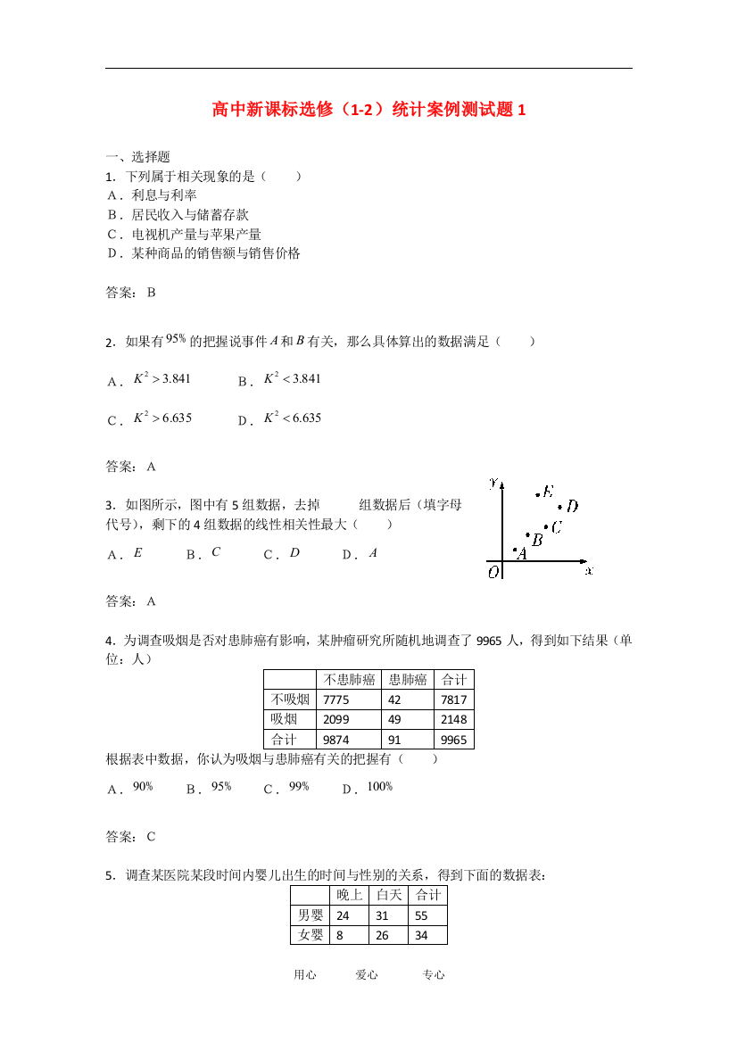 高中数学：第一章