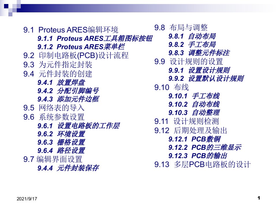 第9章ProteusARES的PCB设计